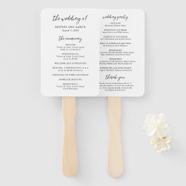Leque Programa de Casamento Moderno de Sydney