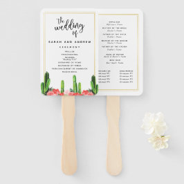 Leque Programa de Casamento Moderno e Floral