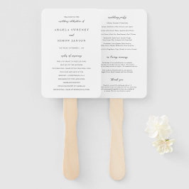 Leque Programa de Casamento Moderno e Neutro Elegante