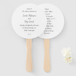 Leque Programa de Casamento Moderno Linda Simple