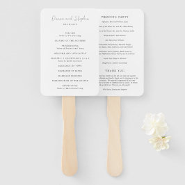 Leque Programa de Casamento Moderno Preto e Branco Limpo