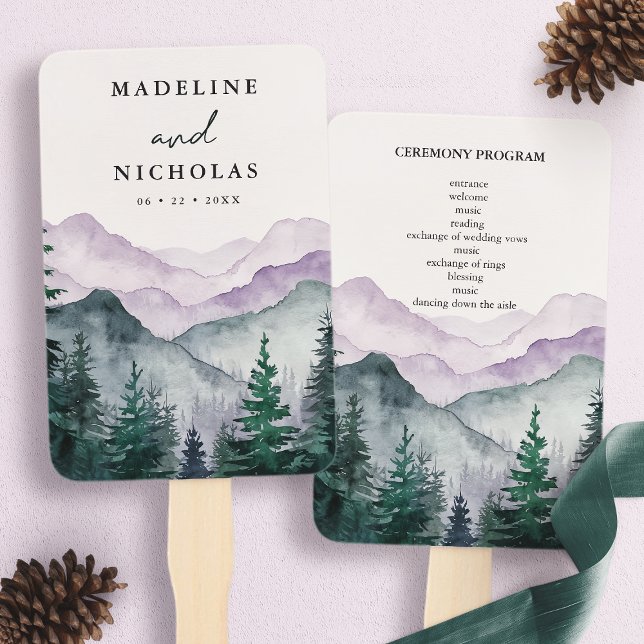 Leque Programa de Casamento na Floresta da Montanha Nebu (Criador carregado)