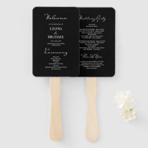 Programa de Casamento Negro de Caligrafia Minimali