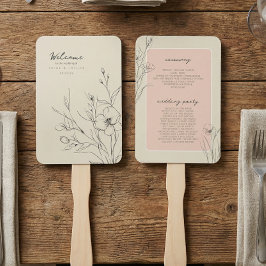 Leque Programa de Casamento no Jardim Banhado pelo Sol I