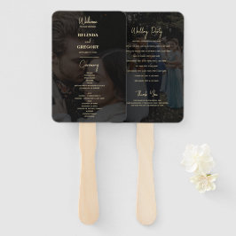 Leque Programa de Casamento por Sobreposição de Foto Dou