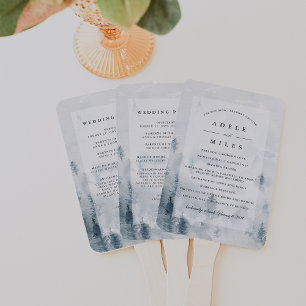 Leque Programa de Casamento Reverioso de Inverno