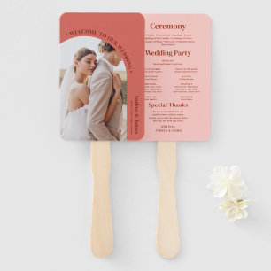 Leque Programa de Casamento Rosa Retroativo