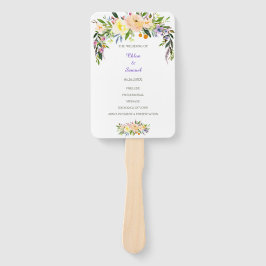 Leque Programa de Casamento Selvagem e Floral