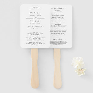 Leque Programa de Casamento Simples e Elegante