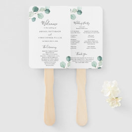 Leque Programa de Casamento Simples e Elegante com Eucal