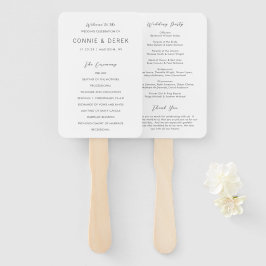 Leque Programa de Casamento Simples Moderno