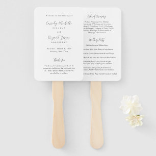 Leque Programa de Casamento Tradicional Elegante