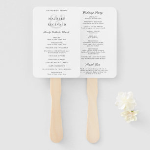 Leque Programa de Casamento Tradicional Elegante