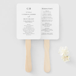 Leque Programa de Casamento Tradicional Preto e Branco
