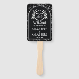 Leque Programa de Casamento Ventilador de Mão Halloween