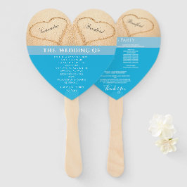 Leque Programa de cerimônia de Boas Praias Blue