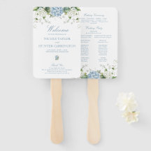 Programa de Cerimônia de Casamento com Hortênsias 