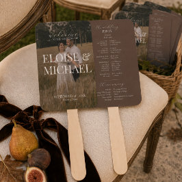 Leque Programa de Cerimônia de Casamento de Colheita de