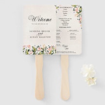 Programa de Cerimônia de Casamento de Flores Selva