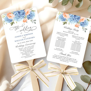 Leque Programa de Cerimônia de Casamento de Rosas Rosa-d