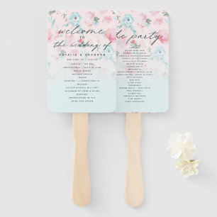Leque Programa de Cerimônia de Casamento do Jardim Franc