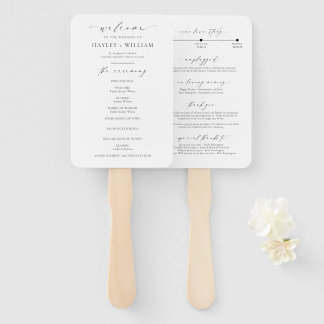 Leque Programa de Cerimônia de Casamento Ellesmere