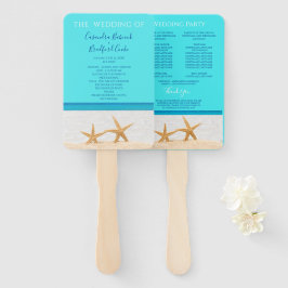 Leque Programa de cerimônia de casamento na praia Starfi