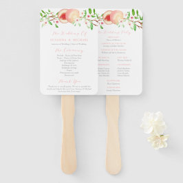 Leque Programa de Cerimônia de Casamento Sul de Pêssegos