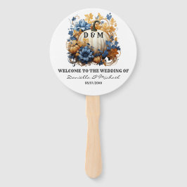 Leque Programa de Cerimônia do Jardim de Queda Elegante 