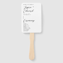 Leque Programa de Cerimônia Itinerária de Casamento Bran