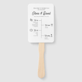 Leque Programa de Cronograma Único Moderno de Casamentos