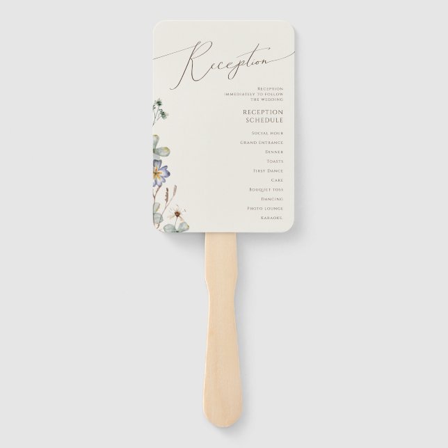 Leque Programa de Recepção de Cerimônia de Flor Selvagem (Verso)