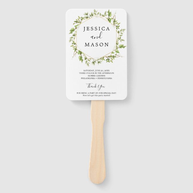 Leque Programa de Ventilação do Casamento Florestal (Frente)