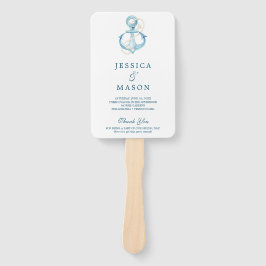 Leque Programa de Ventilador de Casamento de Marinhos Ná