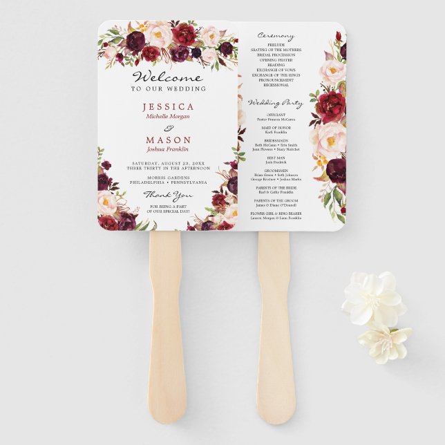 Leque Programa de Ventiladores Russo Marsala Burgundy Mo (Frente e Verso)