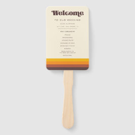 Leque Programa de Vintage e Festa de casamento retrô 60s