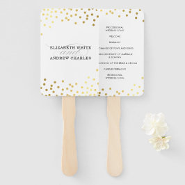 Leque PROGRAMA DE WEDDING na moda cic glam gold confetti