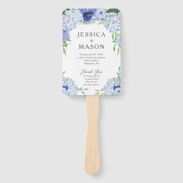 Leque Programa do Ventilador de Casamento de Hydrangea A