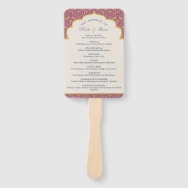 Leque Programa Dourado de Casamento Hindu Saptapadi