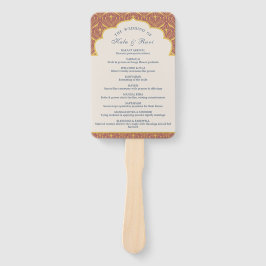 Leque Programa Dourado de Casamento Hindu Saptapadi