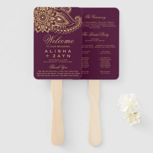 Leque Programa Dourado do casamento de Paisley do
