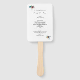 Leque Programa Dragonfly Wedding, personalizado