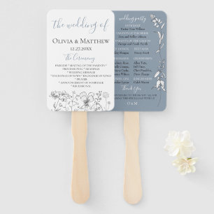 Leque Programa Dusty Blue Meadow Weding