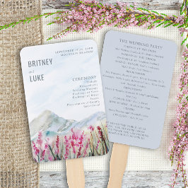 Leque Programa "Dusty" de aquarela das montanhas