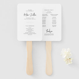 Leque Programa Elegante de Casamento de Script Minimalis