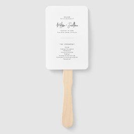 Leque Programa Elegante de Casamento de Script Minimalis