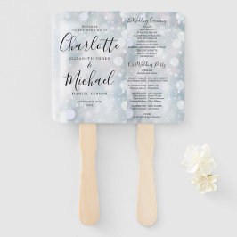 Leque Programa Elegante de Casamento no inverno de Scrip