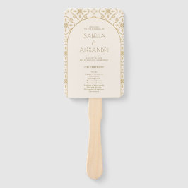 Leque Programa Elegante de Casamento por Arca do Azulejo