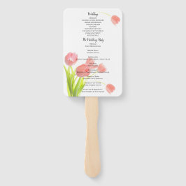 Leque Programa Elegante de Tulipas Rosa Suaves