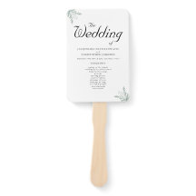 Programa Elegante Eucalyptus Floral Wedding Ceremo